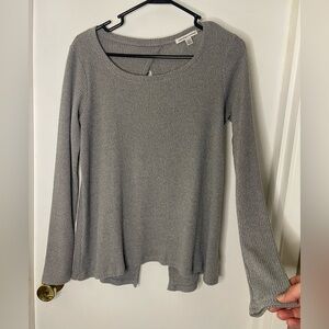 American Eagle Outfitters Heather Gray Open Back Sweater